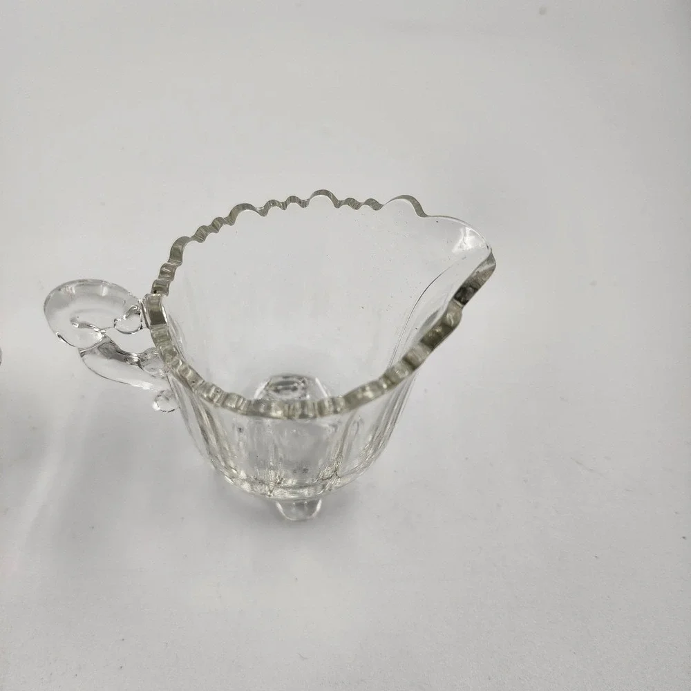 Cambridge Glass Martha Clear‎ Sugar And Milk Creamer Pitcher 1950's